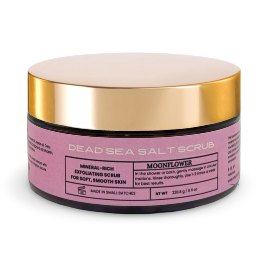 Moonflower Dead Sea salt scrub