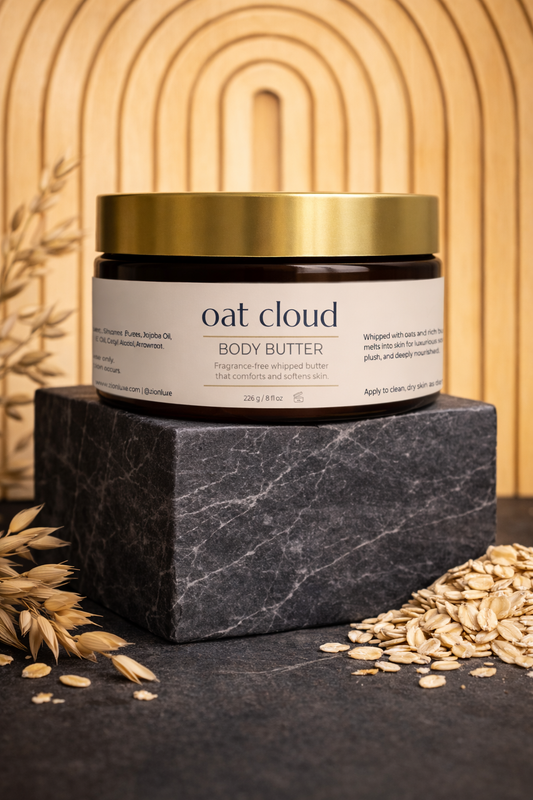 Oat Cloud Whipped Oat Body Butter – Unscented for Sensitive & Eczema-Prone Skin (8oz)